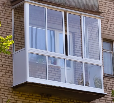 остекление балкона "от плиты до плиты"